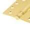 Prime-Line Door Hinge Commercial Smooth Pivot, 4 in. x 4 in. with Square Corners, Satin Brass 3 Pack U 1156363 - alternate 2